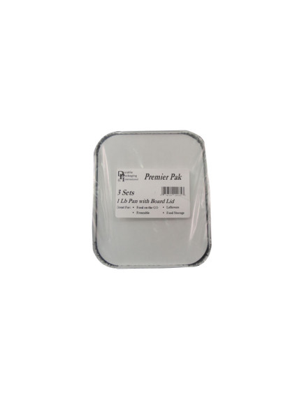 Pan 1 lb  w/Board Lid 3 pk 