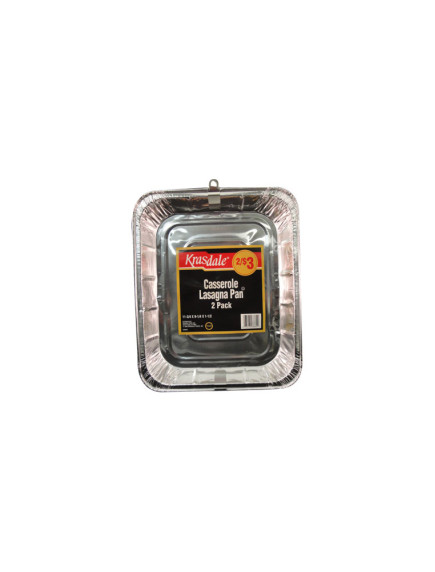 Krasdale Casserole Lasagna Pan 2 pk 11 3/4" x 9 1/4" 1 1/2"