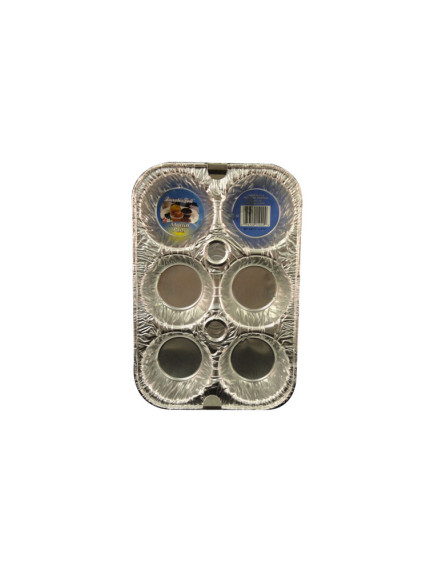 Muffin Pan 6 cup 2 pk 10" x 6 1/2" x 1 1/4"