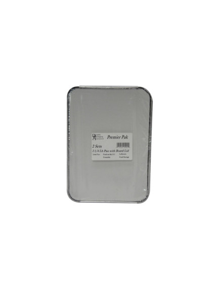 Oblong Pan 2 1/4 lb w/Board Lid 2 pk