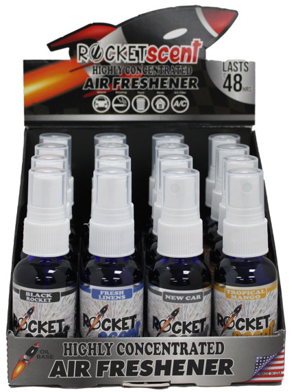 Rocket Scent 1 fl oz Highly Concentrated Air Freshener 16 ct Display A - Assorted Scents 