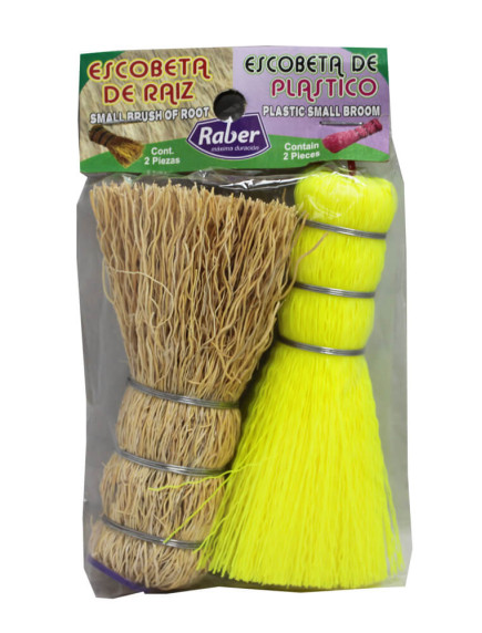 Raber Plastic & Root Brush-Scrubber 2 pk