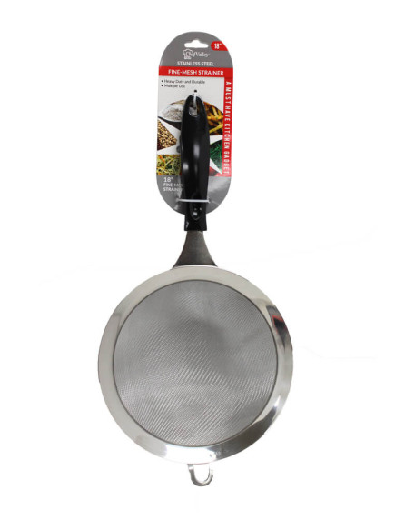 Chef Valley Fine Mesh Heavy Duty Stainless Steel Strainer 18"