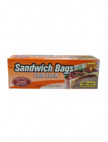 Home Select Sandwich Bags 120 ct Fold Lock 