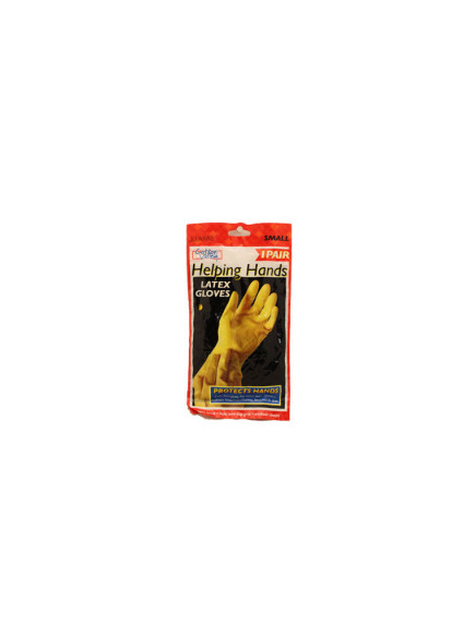 Helping Hands Latex Gloves 1 Pair Size Small