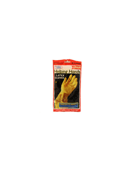 Helping Hands Latex Gloves 1 Pair Size X-Large