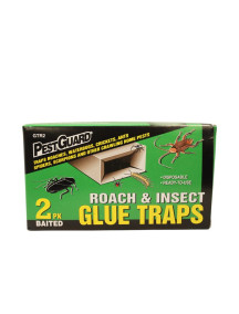 Pest Guard Roach & Insect Baited Glue Traps 2 pk 