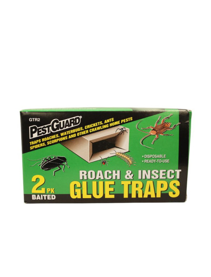 Pest Guard Roach & Insect Baited Glue Traps 2 pk Pest Guard Roach & Insect Baited Glue Traps 2 pk