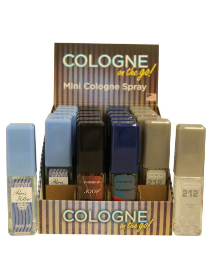 Cologne on the Go for Men 0.5 fl oz Mini Cologne Spray - 24 ct Display - #D