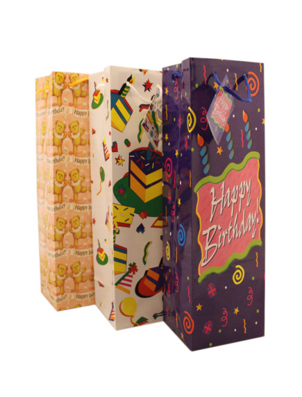 Wine Gift Bags - Assorted Birthday Designs