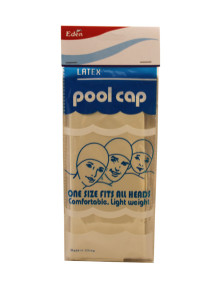 Latex Pool Cap One Size Fits All - White Color 
