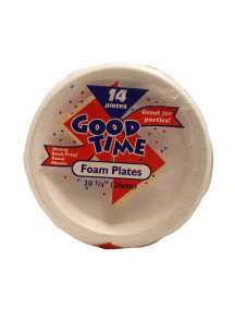 Good Time Foam Plates 10 inch 14 ct 