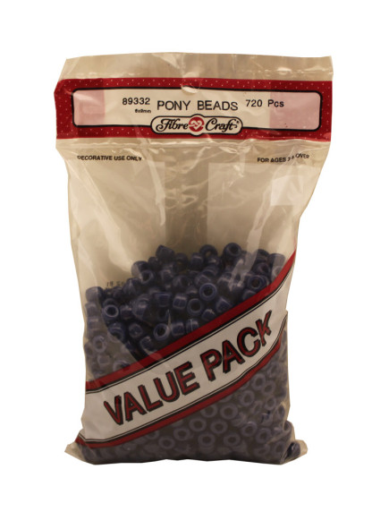 Pony Beads 720 ct - Navy Blue 