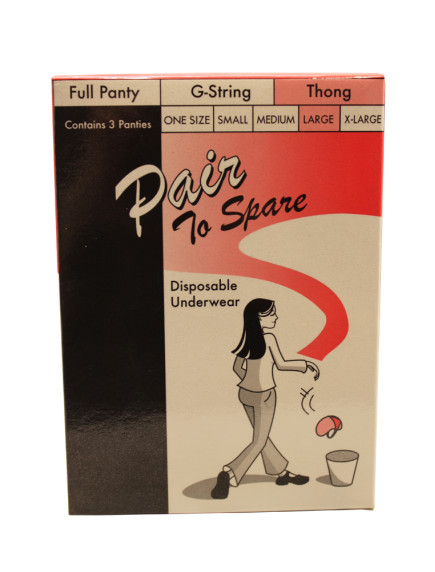 Pair to Spare Disposable Underwear 3 pk - Assorted