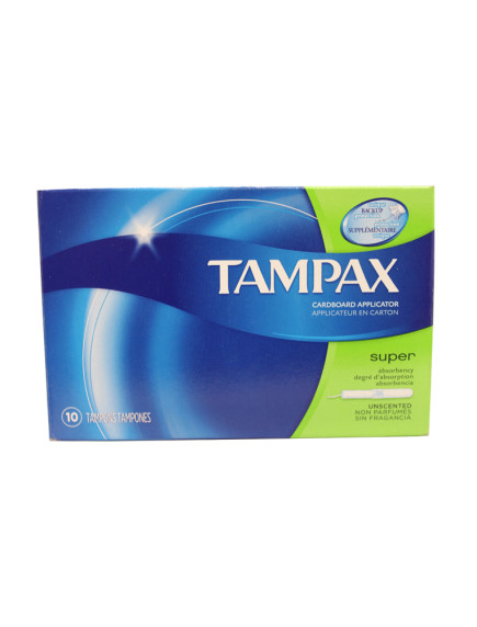 Tampax 10 ct Tampons Unscented - Super 