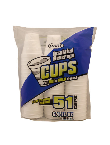 Foam Cups 6.4 oz 51ct