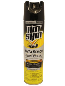 Hot Shot Ant & Roach Plus Germ Killer 17.5 oz Spray - Lemon Scent Hot Shot Ant & Roach Plus Germ Killer 17.5 oz Spray - Lemon Scent
