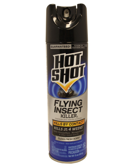 Hot Shot Flying Insect Killer Spray 15 oz - Clean Fresh Scent 