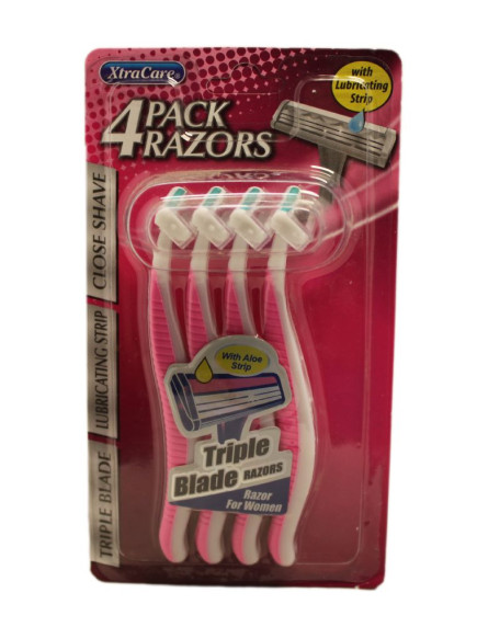 Xtra Care 4pk Razors For Women
