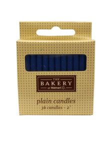 Plain 2 inch Candles 36ct - Blue