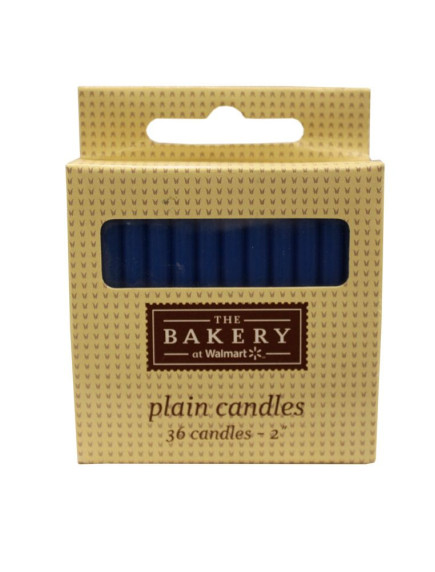 Plain 2 inch Candles 36ct - Blue Plain 2 inch Candles 36ct - Blue