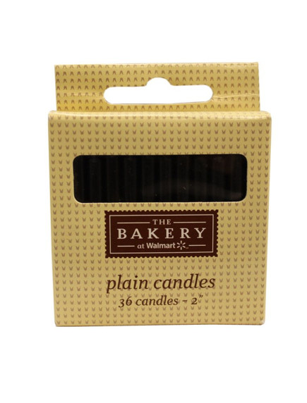 Plain 2 inch Candles 36ct - Black 