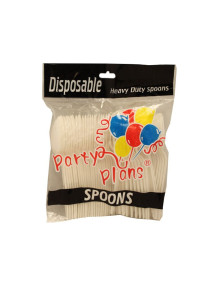 Disposable Heavy Duty Plastic Spoons 51 ct 