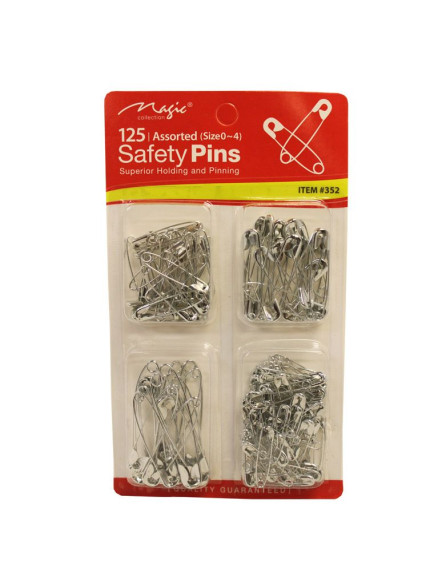 Safety Pins 125ct - Silver 