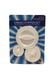 Drain Stopper Set 3 ct Assorted Sizes 