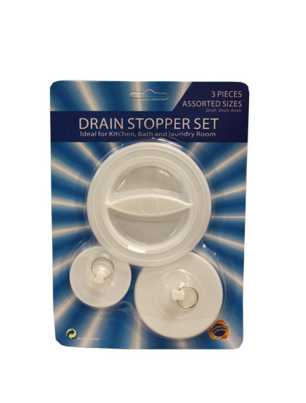 Drain Stopper Set 3 ct Assorted Sizes 