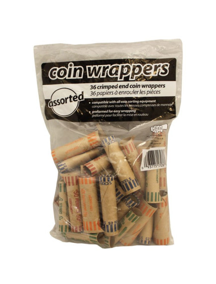Coin Wrappers 36 ct Assorted Coin Wrappers 36 ct Assorted