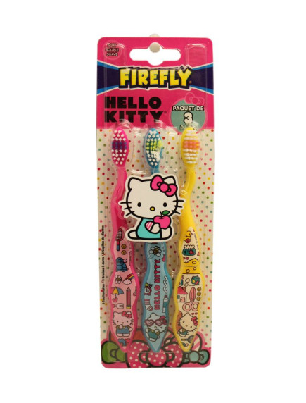 Firefly Kids Soft Toothbrushes 3 pk - Hello Kitty 