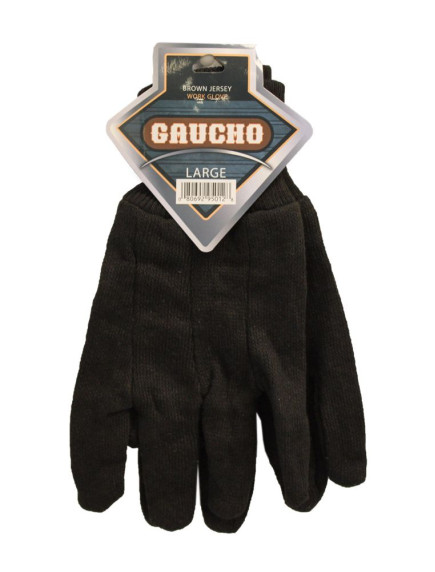 Gaucho Brown Jersey Work Gloves