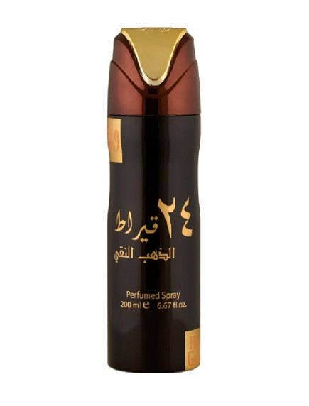 24 Carat Pure Gold Deodorant Spray 200ml by Lattafa 24 Carat Pure Gold Deodorant Spray 200ml by Lattafa