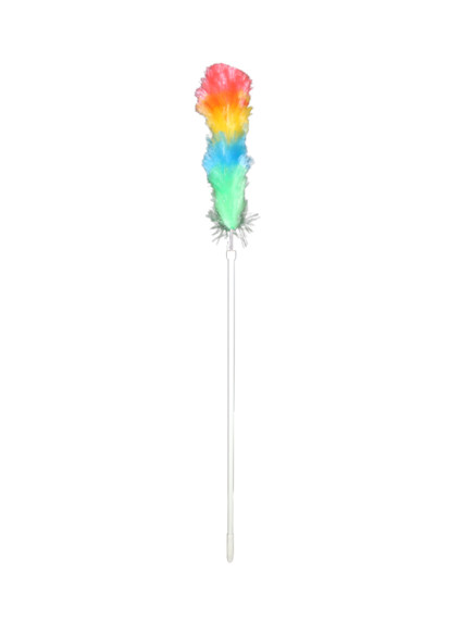 Rainbow Duster with White Extendable Handle