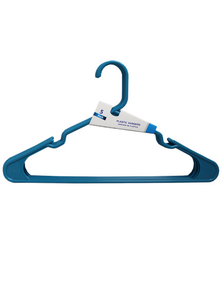 Plastic Hangers 5 pk - Blue 