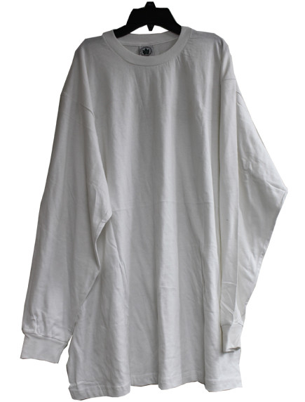 Long Sleeve Shirt Loose Size 4XL - White 