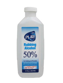 Pure Rubbing Alcohol 50% 12 fl oz - Clear 
