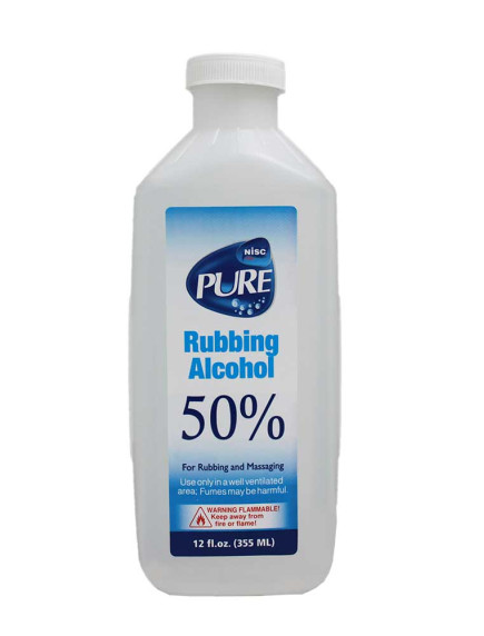 Pure Rubbing Alcohol 50% 12 fl oz - Clear 