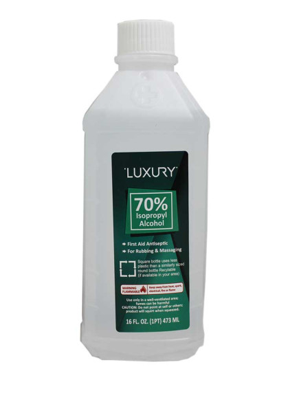 Luxury 70% Isopropyl Alcohol 16 fl oz - Clear
