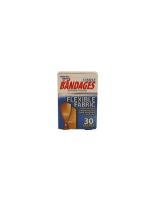 Health Smart Bandages W/Non-Stick Pad Flexible Fabric 30ct