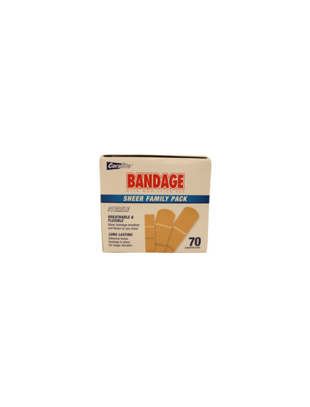 Coralite Bandage Sheer Family Pack 70ct