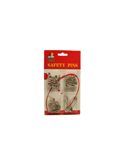 Safety Pins Silver Assorted Sizes