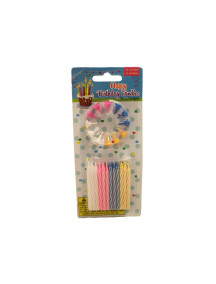 Happy Birthday Candles w/Holder 