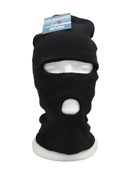 Full Face Ski Mask 2 Hole - Black 