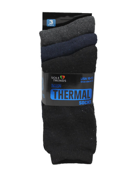 Men Thermal Socks 3 pk Size 10-13  - Assorted Colors 