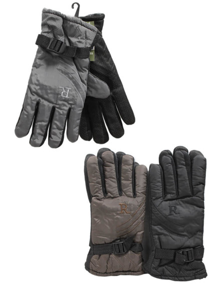 Men Grip Gloves Insulated - Assorted Colors 