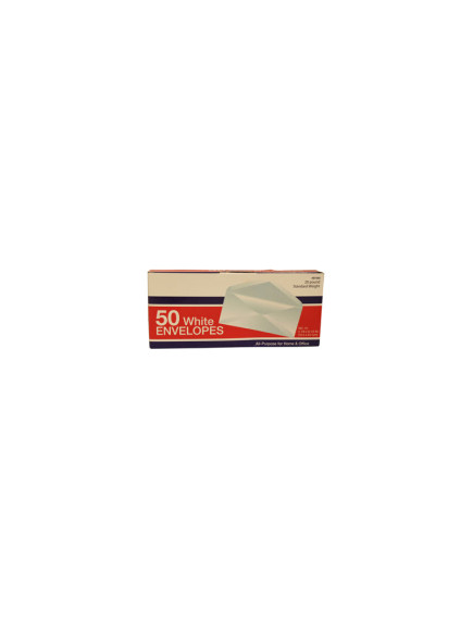 White Envelopes 50 ct #10 White Envelopes 50 ct #10