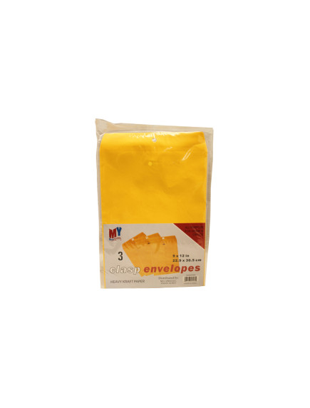 Clasp Envelope 3ct- 9 x 12 in
