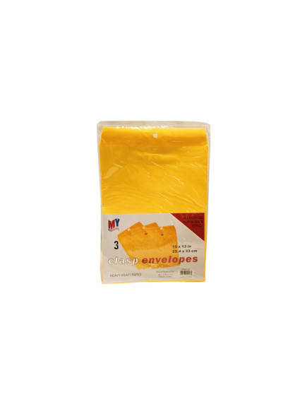 Clasp Envelope 3ct- 10 x 13 in